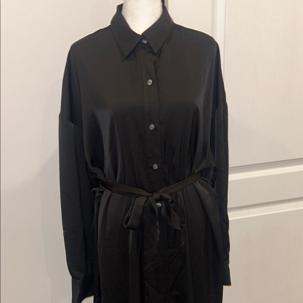 Banana Republic black  Shirt Midi Dress - Picture 4 of 12